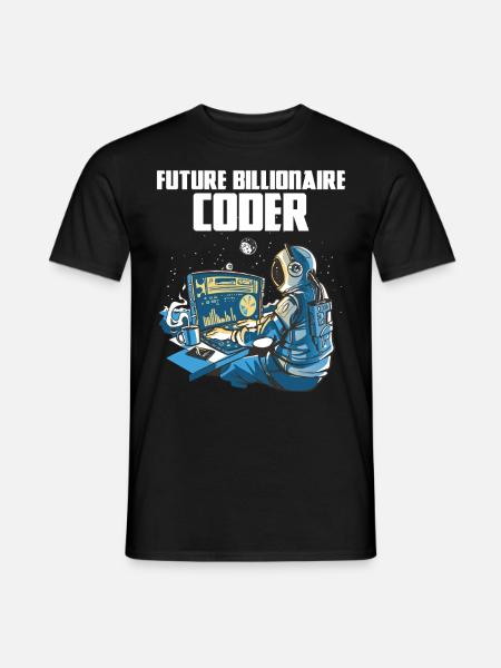 Futur codeur milliardaire - T-shirt homme - noir