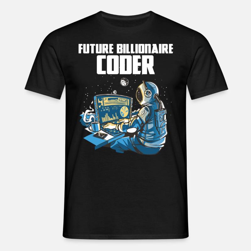 Future billionaire coder - Men's T-Shirt - black
