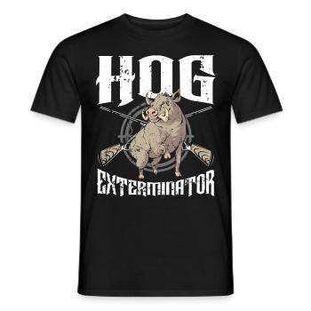 Hog Exterminator Wildschwein Wildschwein Jäger Hog - Männer T-Shirt - Schwarz - Vorne - AI Model Male 178 light (178cm)