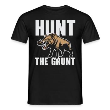 Hunt for the Grunt Wild Boar Wild Boar Hunters Sc - Men's T-Shirt - black - Front - AI Model Male 178 light (178cm)
