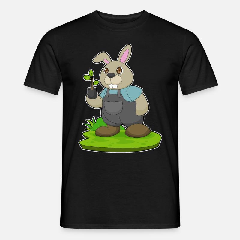 Rabbit Farmer Seedling - Men's T-shirt - black