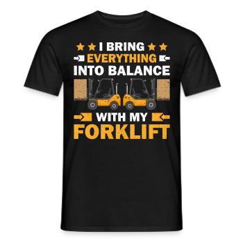 Forklift Driver Forklift Forklift Driver - Men's T-Shirt - black - Front - AI Model Male 178 light (178cm)