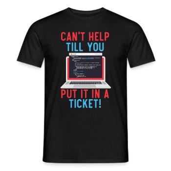 I.T. Ich bin nur wegen des Cache hier - Männer T-Shirt - Schwarz - Vorne - AI Model Male 178 light (178cm)