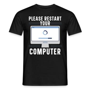 Fragen Sie mich über Informationstechnologie - Männer T-Shirt - Schwarz - Vorne - AI Model Male 178 light (178cm)