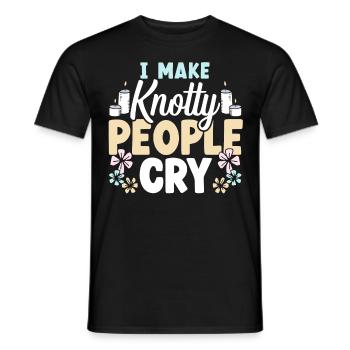 Je fais pleurer les gens noués Massaget - T-shirt homme - noir - Devant - AI Model Male 178 light (178cm)