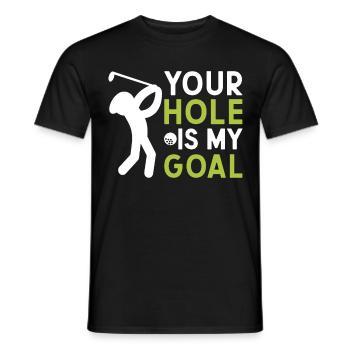Dein Loch Ist Mein Tor Golfspieler Golf Humor - Männer T-Shirt - Schwarz - Vorne - AI Model Male 178 light (178cm)