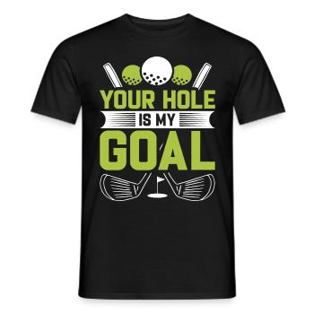 Dein Loch Ist Mein Tor Golfspieler Golf Humor - Männer T-Shirt - Schwarz - Vorne - AI Model Male 178 light (178cm)