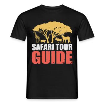 Safari Faune Afrique Le Big 5 Zoologie - T-shirt homme - noir - Devant - AI Model Male 178 light (178cm)