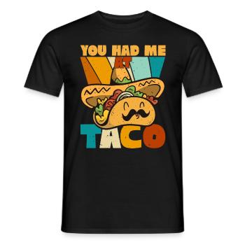 Taco Somberero Mexikanisch Mexiko Latino - Männer T-Shirt - Schwarz - Vorne - AI Model Male 178 light (178cm)