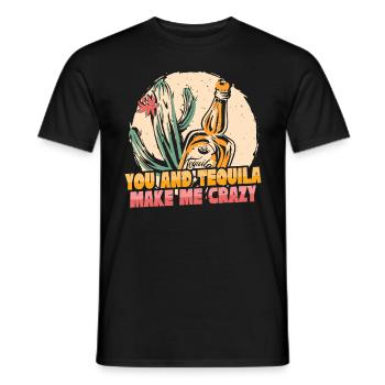 Tequila Alkohol Mexikanisch Mexiko Latino - Männer T-Shirt - Schwarz - Vorne - AI Model Male 178 light (178cm)