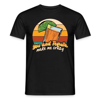 Tequila Alkohol Mexikanisch Mexiko Latino - Männer T-Shirt - Schwarz - Vorne - AI Model Male 178 light (178cm)