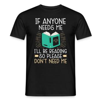 My weekend is fully booked Reading books Books - Men's T-Shirt - black - Front - AI Model Male 178 light (178cm)