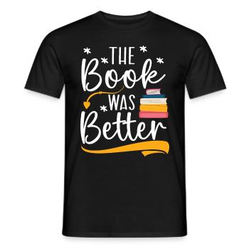 Try to read books ... instead of using them - Men's T-Shirt - black - Front - AI Model Male 178 light (178cm)