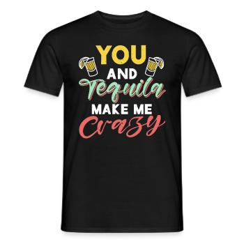 Tequila Alkohol Mexikanisch Mexiko Latino - Männer T-Shirt - Schwarz - Vorne - AI Model Male 178 light (178cm)