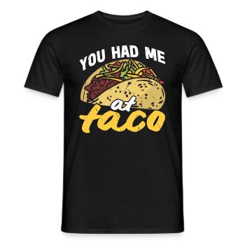 Taco Somberero Mexikanisch Mexiko Latino - Männer T-Shirt - Schwarz - Vorne - AI Model Male 178 light (178cm)