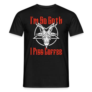 Satan Beelzebub Devil Gothic Pentagram Mystical - Men's T-Shirt - black - Front - AI Model Male 178 light (178cm)