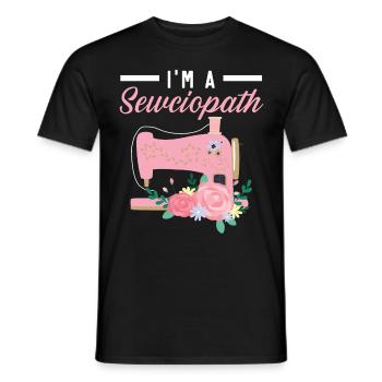 Je suis couturière, courtepointe, crochet, couture - T-shirt homme - noir - Devant - AI Model Male 178 light (178cm)