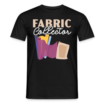 Collecteur de tissus, matelassage, crochet, couture - T-shirt homme - noir - Devant - AI Model Male 178 light (178cm)