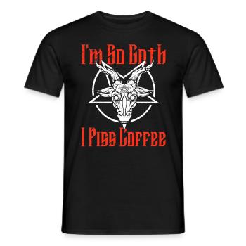 Satan Beelzebub Devil Gothic Pentagram Mystical - Men's T-Shirt - black - Front - AI Model Male 178 light (178cm)