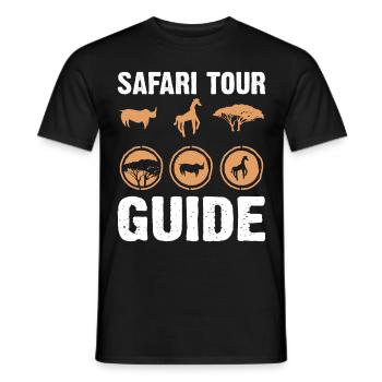 Safari Faune Afrique Le Big 5 Zoologie - T-shirt homme - noir - Devant - AI Model Male 178 light (178cm)
