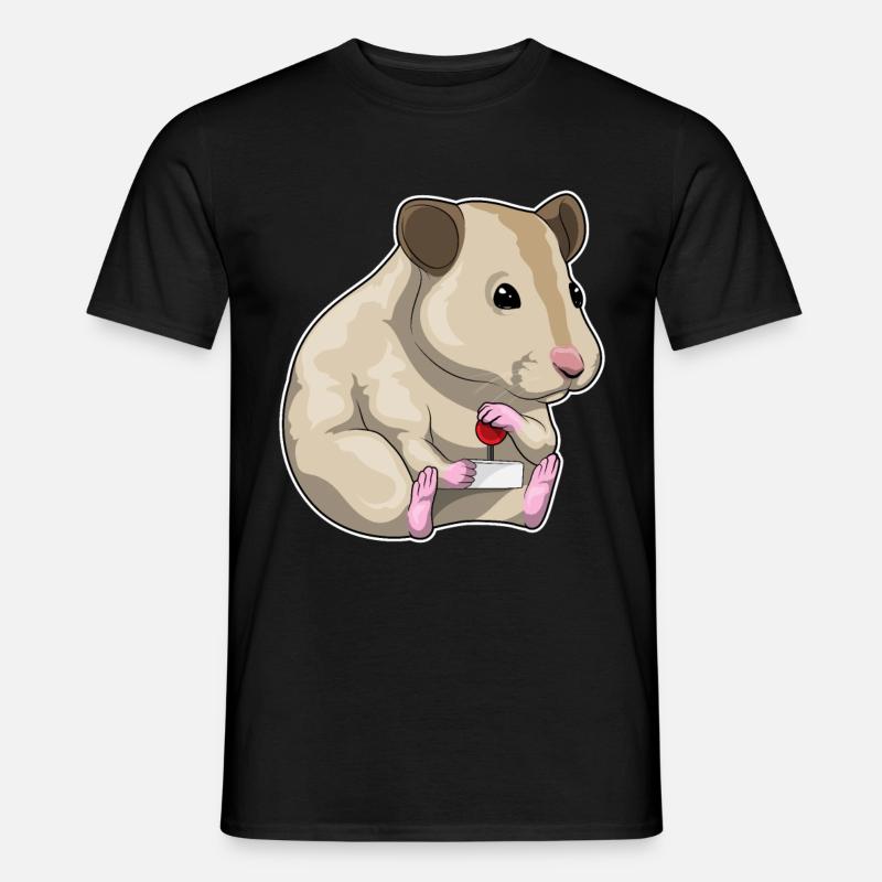 Hamster Gamer Controller - Männer T-Shirt - Schwarz