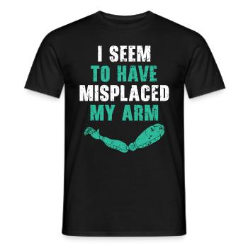 J’ai l’impression d’avoir égaré mon bras Funny Am - T-shirt homme - noir - Devant - AI Model Male 178 light (178cm)