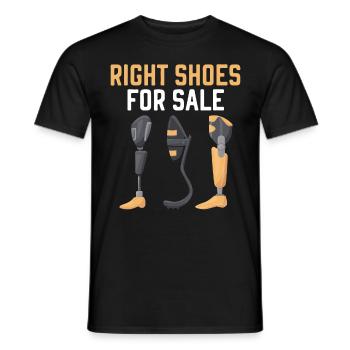 Rechte Schuhe zu verkaufen Behinderung Lustige Amp - Männer T-Shirt - Schwarz - Vorne - AI Model Male 178 light (178cm)