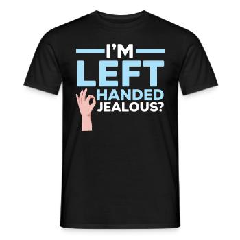 I'm left-handed Jealous? Left-handed Wi - Men's T-Shirt - black - Front - AI Model Male 178 light (178cm)