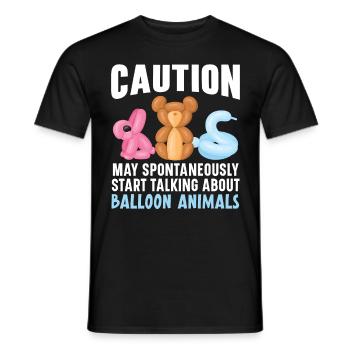 Vorsicht Sprechen Sie über Ballontiere - Männer T-Shirt - Schwarz - Vorne - AI Model Male 178 light (178cm)