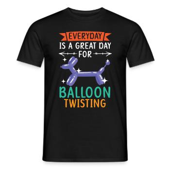 Jeder Tag ist ein großartiger Tag für Ballonverdre - Männer T-Shirt - Schwarz - Vorne - AI Model Male 178 light (178cm)