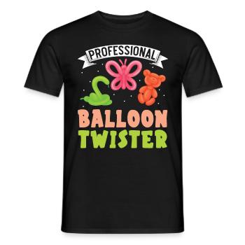 Professioneller Ballonverdreher Ballonmodellierung - Männer T-Shirt - Schwarz - Vorne - AI Model Male 178 light (178cm)