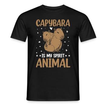 Capybara rodent capybara capybara - Men's T-Shirt - black - Front - AI Model Male 178 light (178cm)