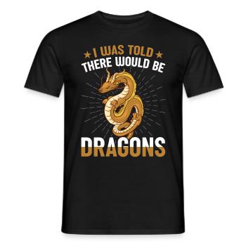 Dass Es Drachen Renaissance Fair Geben Würde - Männer T-Shirt - Schwarz - Vorne - AI Model Male 178 light (178cm)