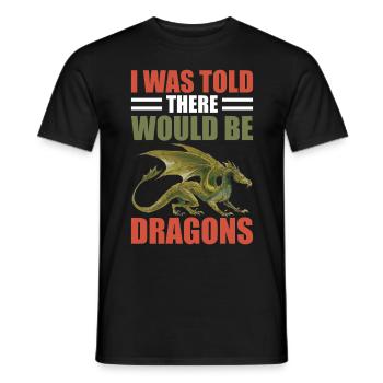Dass Es Drachen Renaissance Fair Geben Würde - Männer T-Shirt - Schwarz - Vorne - AI Model Male 178 light (178cm)