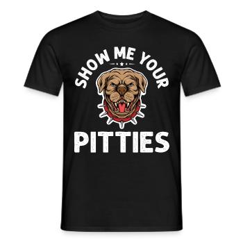 Pitbull Bulldog Terrier Chien Chien Chien Amoureux - T-shirt homme - noir - Devant - AI Model Male 178 light (178cm)