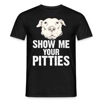 Pitbull Bulldog Terrier Chien Chien Chien Amoureux - T-shirt homme - noir - Devant - AI Model Male 178 light (178cm)