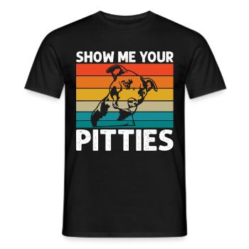 Pitbull Bulldog Terrier Chien Chien Chien Amoureux - T-shirt homme - noir - Devant - AI Model Male 178 light (178cm)