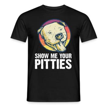 Pitbull Bulldog Terrier Chien Chien Chien Amoureux - T-shirt homme - noir - Devant - AI Model Male 178 light (178cm)