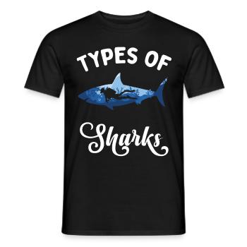 Always be yourself You can be a shark - Men's T-Shirt - black - Front - AI Model Male 178 light (178cm)