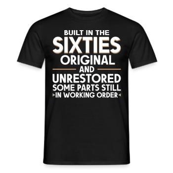 Erbaut Sechziger Jahren Original 50. Geburtstag - Männer T-Shirt - Schwarz - Vorne - AI Model Male 178 light (178cm)