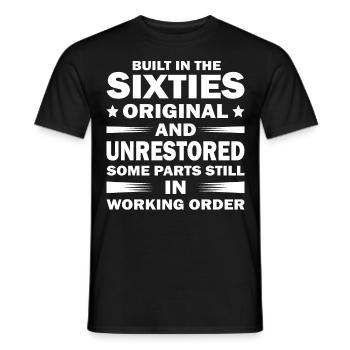 Construit sixties original 50th birthday - T-shirt homme - noir - Devant - AI Model Male 178 light (178cm)