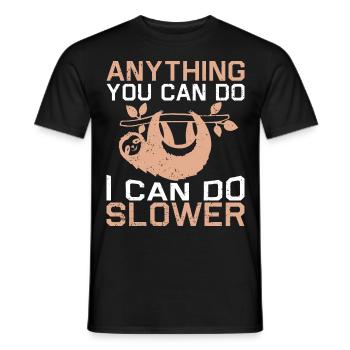 Sommeil paresseux Dicton - T-shirt homme - noir - Devant - AI Model Male 178 light (178cm)