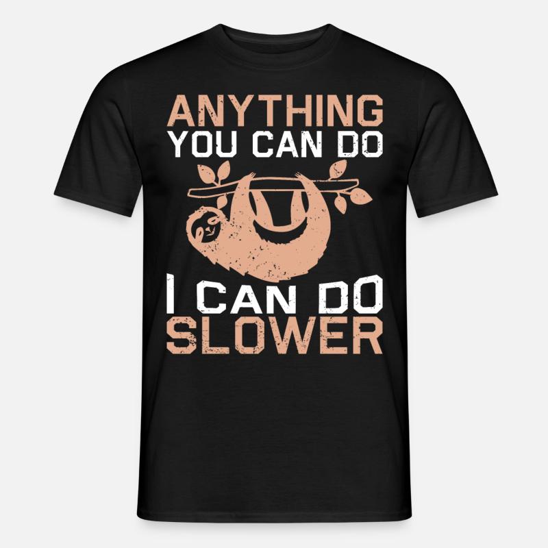 Faultier Schlaf Spruch - Männer T-Shirt - Schwarz