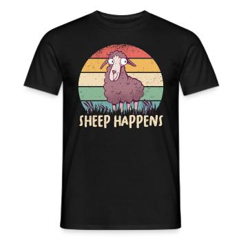 Farmer Farmer Lamb Farmer Farm Country Egg Sheep - Men's T-Shirt - black - Front - AI Model Male 178 light (178cm)