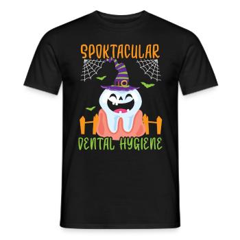 Hygiène dentaire spooctaculaire. - T-shirt homme - noir - Devant - AI Model Male 178 light (178cm)