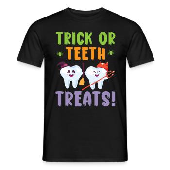 Truc ou friandise pour les dents! - T-shirt homme - noir - Devant - AI Model Male 178 light (178cm)