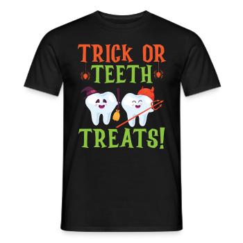 Truc ou friandises de dents! - T-shirt homme - noir - Devant - AI Model Male 178 light (178cm)
