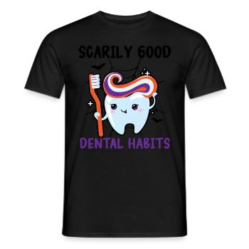 Des habitudes dentaires effrayantes. - T-shirt homme - noir - Devant - AI Model Male 178 light (178cm)