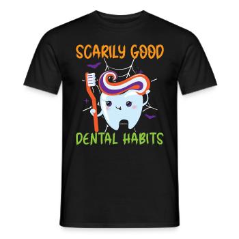 Des habitudes dentaires effrayantes. - T-shirt homme - noir - Devant - AI Model Male 178 light (178cm)
