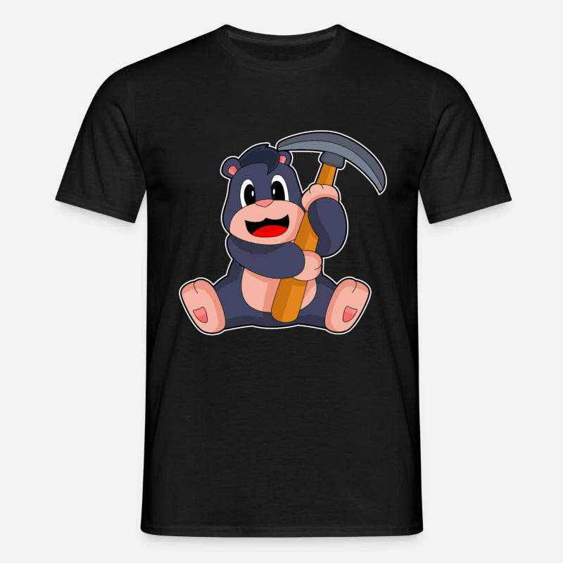 Mole Miner Pickaxe - Men's T-Shirt - black